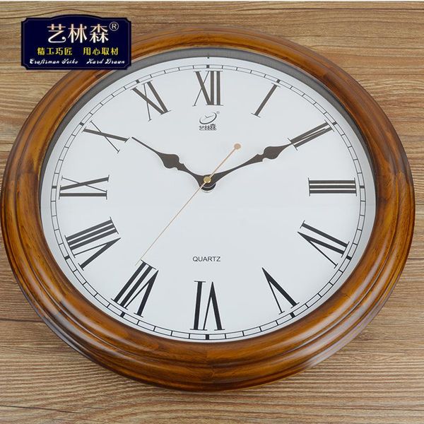 

wall clocks 16 inch vintage solid wood clock living room silent office
