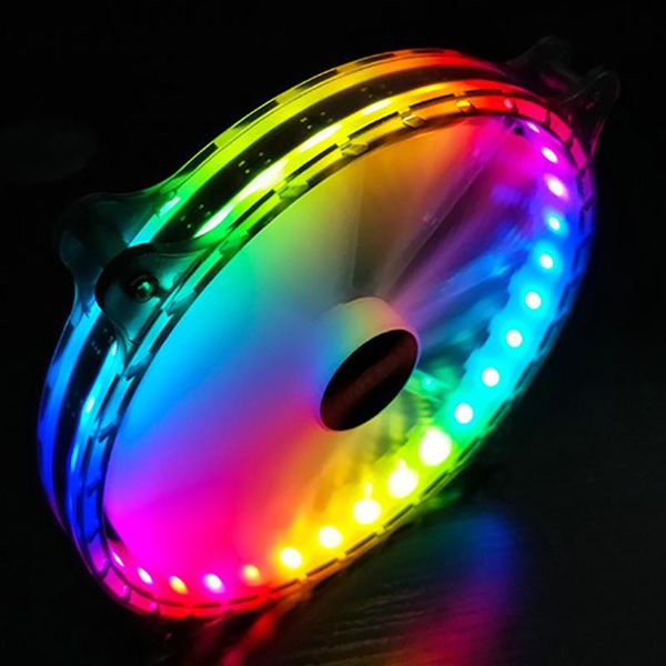 

fans & coolings 20cm 11 blade durable hydraulic bearing for computer case large air volume with remote controller easy install rgb cooling f