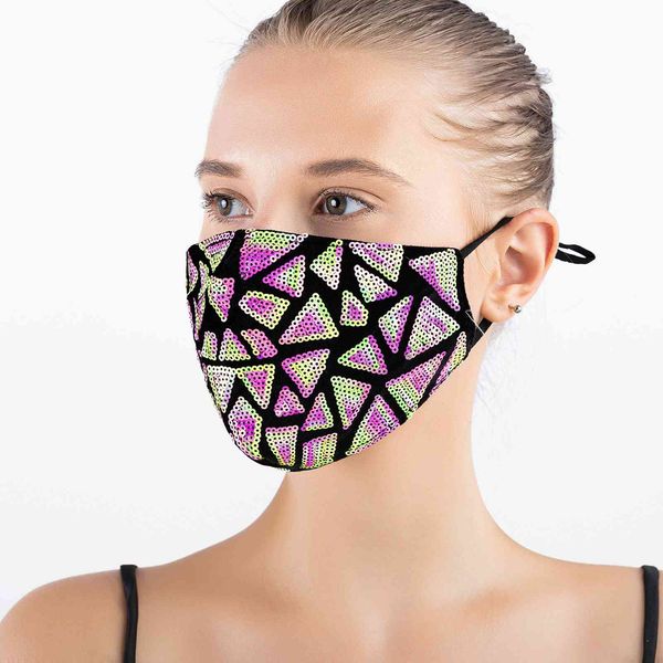 

fashion sequin mask women's bead colorful fashion mask