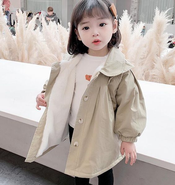 

warm kids girls fleece coat jacket parkas for girls winter clothes kids fleece princess outerwear kids windbreaker, Blue;gray