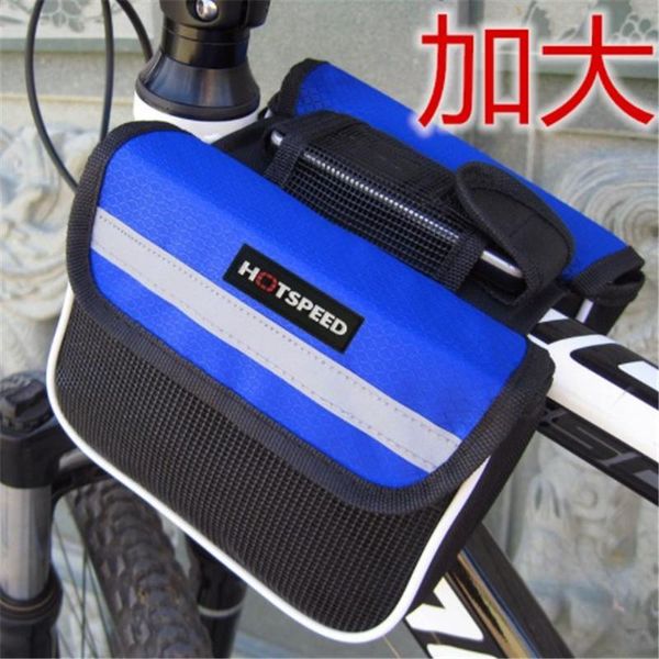 

backpack bike bags bicycle frame front tube bag rainproof mountain two side pouch cycling phone holder saddle camping pocket
