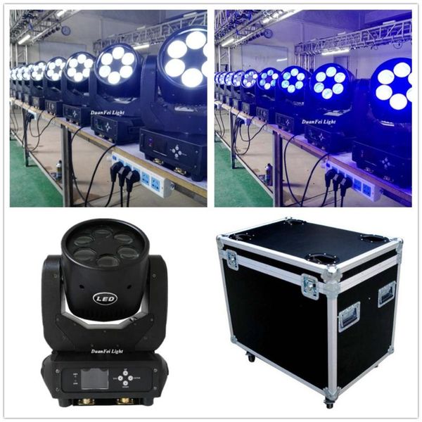 

effects (12pcs/lot+roadcase) led dj lights moving head beam 6x25w movinghead zooming professional stage