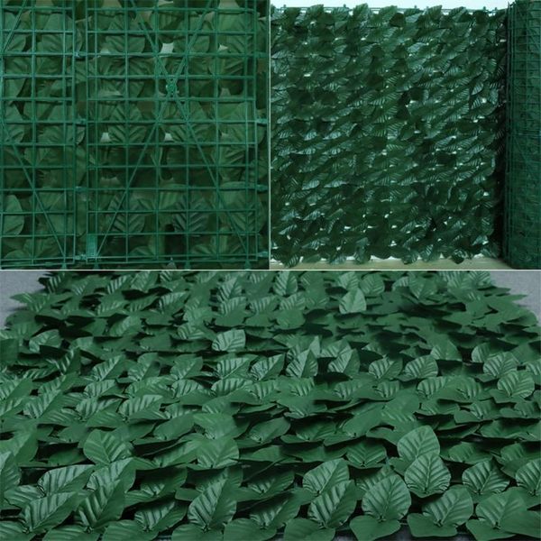

decorative flowers & wreaths simulation fence net artificial plant leaves hedges for outdoor garden yard balcony terrace wall decoration dro