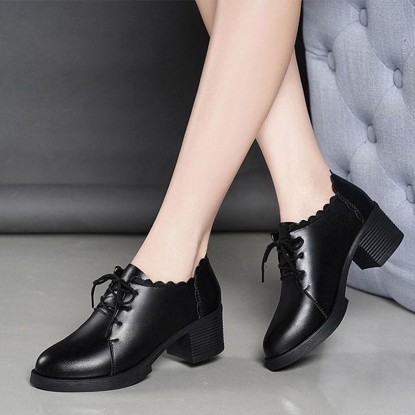 

boots cresfimix botas femininas women classic round toe black pu leather short heel lady ankle a6401