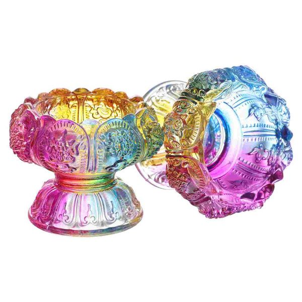 

candle holders 2pcs glazed lotus butter lamp holder candlestick supplies
