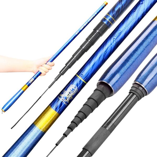 

boat fishing rods ultra light carbon fiber frp stream pole 2.7m-7.2m carp freshwater river feeder accessories