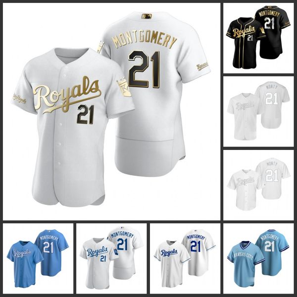 

kansas royals men 21 mike montgomery women youthjersey, Black;red
