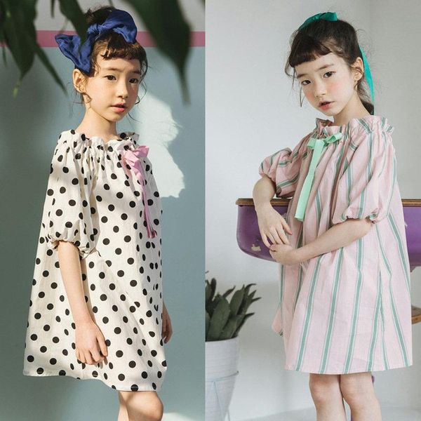 

girl's dresses children girls for party and wedding summer fall 2021 kids short sleeve dress little teenage vestidos, Red;yellow