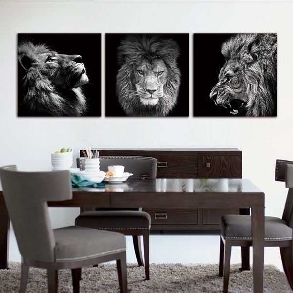 

unframed painting fashion animal lion print canvas art poster