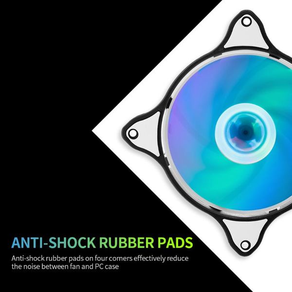 

colorful rgb light computer radiator fan 12cm case cooling cooler mute with adjustable fans & coolings
