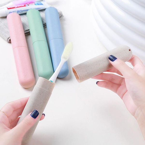 

storage boxes & bins 1pcs portable mini toothbrush case organizer plastic box brush for bathroom travling