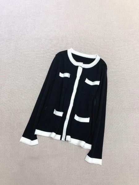 

women's knits & tees ladies 2021 fashion long-sleeved casual hit color four-pocket curled cardigan wool sweater 1113, White