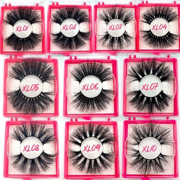 

rainsin fluffy 25mm 3d mink lashes curly bulk false eyelashes