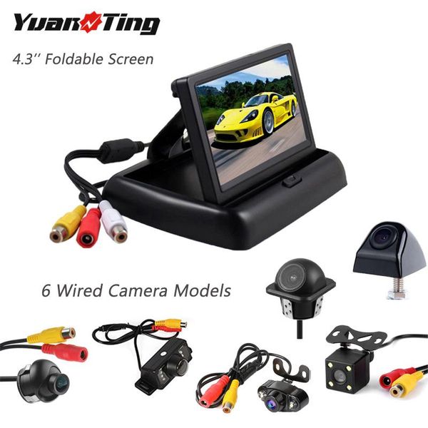 

car video yuanting 4.3'' tft lcd reversing monitor rear view backup camera waterproof night vision parking assistance safe system