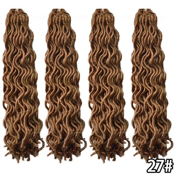

goddess curly faux locs crochet braids hair wig dreadlocks supply, Black