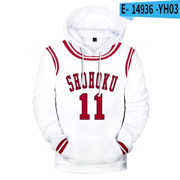 

men's hoodies & sweatshirts cosplay shohoku team's jersey anime men boy sweatshirt hanamichisakuragi kaede rukawa sportswear team, Black