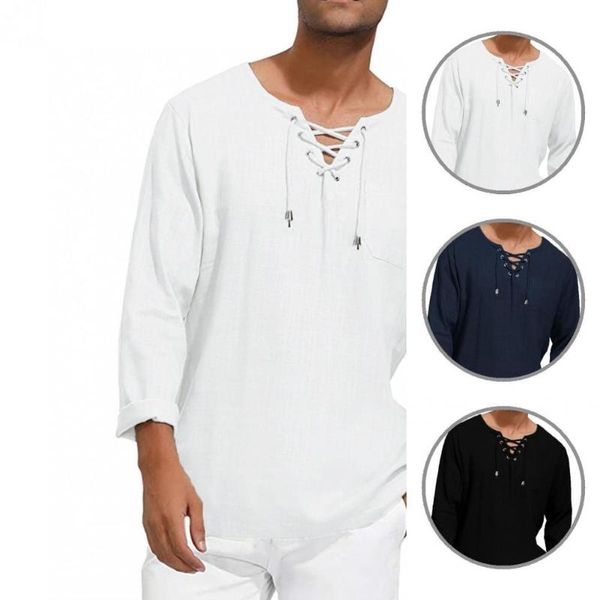 

men's casual shirts breathable simple plus size male fall drawstring chest men for daily wear, White;black