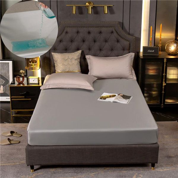 

sheets & sets home waterproof fixed bed sheet king size double cover all-around elastic rubber band