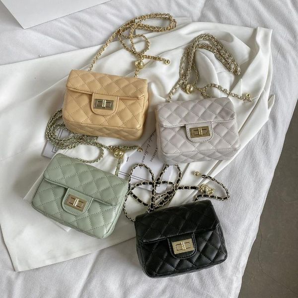 

evening bags 2021 fashion small fragrant wind golden ball rhombus chain crossbody all-match western-style female luxury bag
