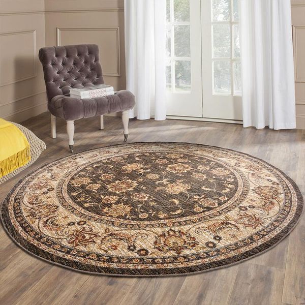 

carpets retro american style round for living room persian study bedroom rug europe turkey computer chair floor mat