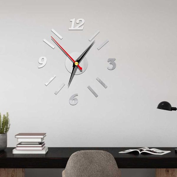 

wall clocks drop modern 3d diy mirror living design home room decoration time clock