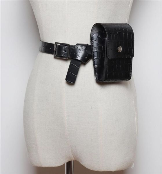 

waist bags 2021 small belt bag women pu fine fur fanny pack