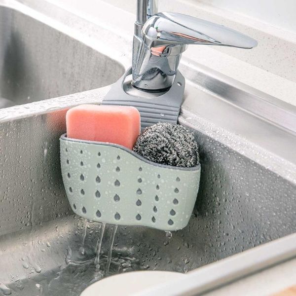 

kitchen storage & organization otherhouse sponge holder drying rack soap draining basket dish cloth brush bathroom sink organizer rubber
