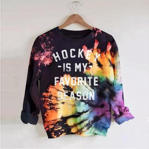 

women's t-shirt 4# halloween print women t-shirts plus size long sleeves tie-dye letter pullover o-neck aesthetic harajuku, White