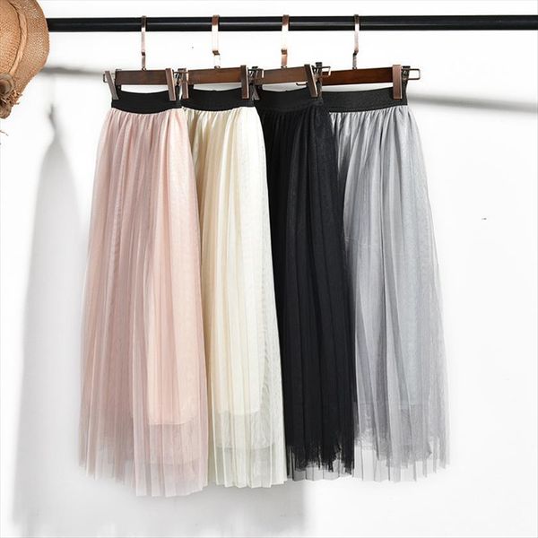 

girls chiffon mesh pleated women skirt summer pink princess girl teenage clothes skirts children, Blue