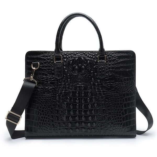 

briefcases men genuine leather shoulder bag 14 inch lapfor document a4 briefcase male business work office handbag women bolsas