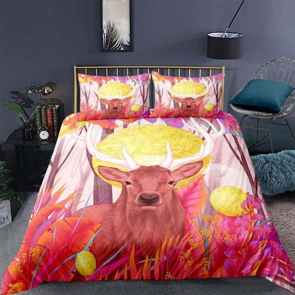 

bedding sets 3d flamingo cow zebra giraffe printed duvet cover set animal bedclothes with pillowcase bed home textiles