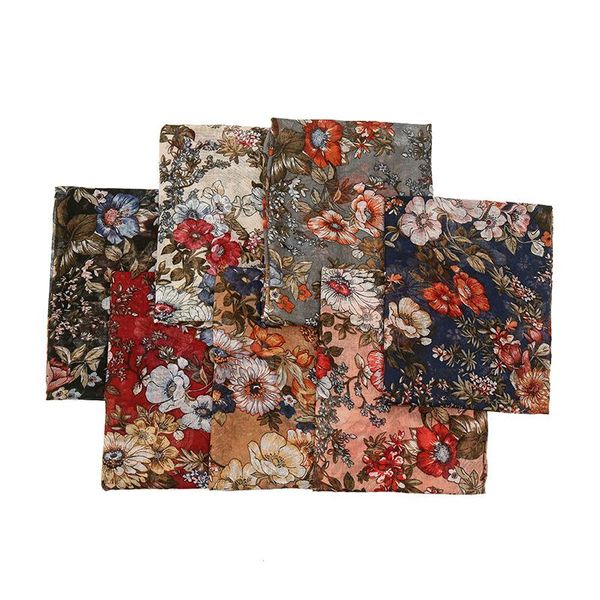 

hats, scarves & gloves sets 7 colors women fashion thin viscose scarf african retro rose floral hijab shawls and wraps foulards ech, Blue;gray