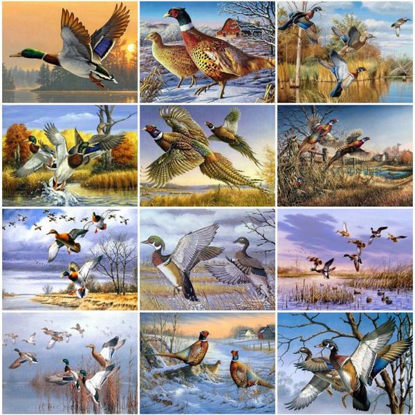 

diamond painting evershine animal cross stitch kit embroidery duck mosaic rhinestones art 5d diy needlework home decor