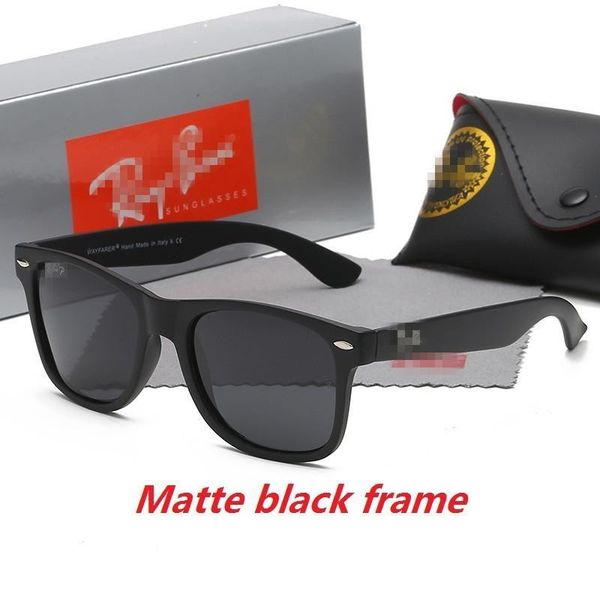 

ray men women sunglasses vintage pilot wayfarer brand sun glasses band uv400 bans ben with box and case 2140, White;black