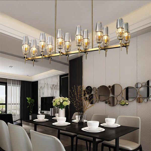 

american rh e27 led pendant lights lustre gold metal hanging lamp glass shades indoor lighting suspension fixtures lamps