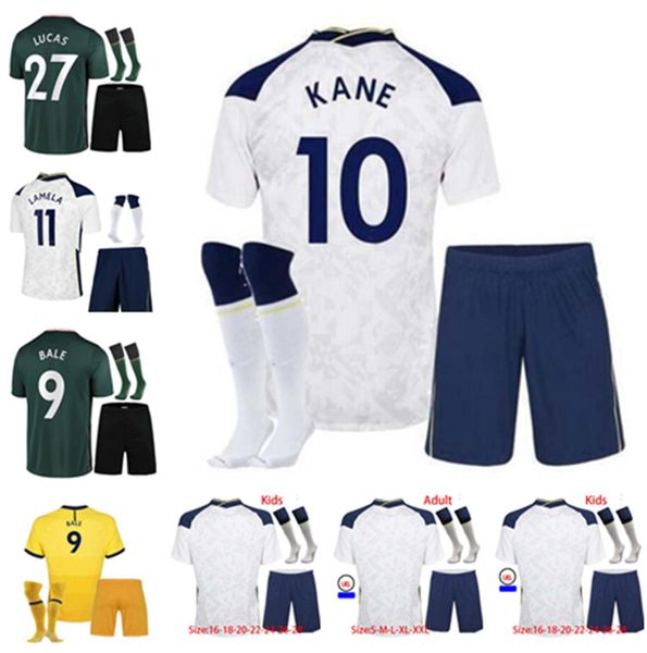 

soccer jersey 2021+ children's suitson kane dele bale lucas ndombele lamela dier fsfef 20/21 home away kids kit high-quality football s, Black;yellow