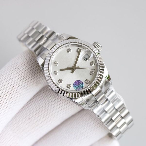 

wristwatches 2021 luxury gold watch ladies brand creative steel bracelet mechanical waterproof, Slivery;brown