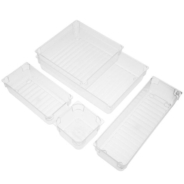 

storage boxes & bins 10pcs household deskdrawer transparent acrylic cosmetic
