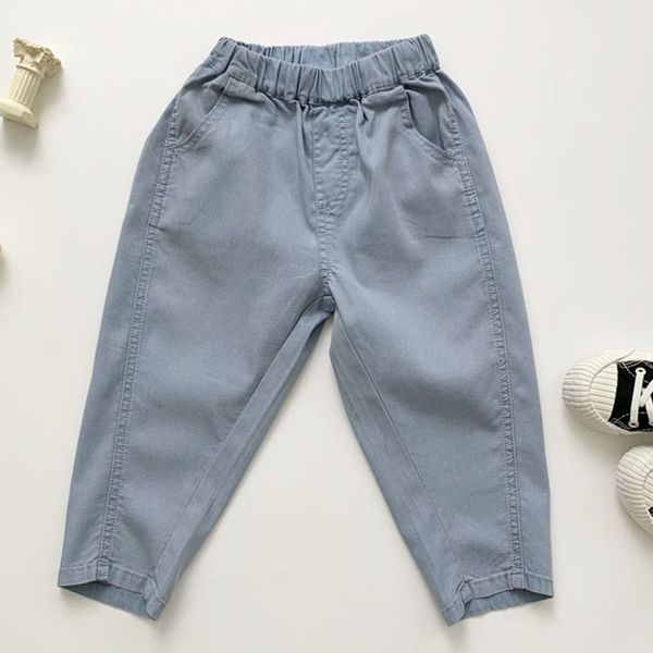 

spring kids baby boys cowboy loose pants children's clothing casual pant baby boys anti-mosquito pants children pants, Blue