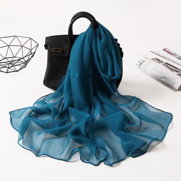 

summer solid dance silk scarf sunscreen pendant good lady jokey long wholesale red scarves, Blue;gray