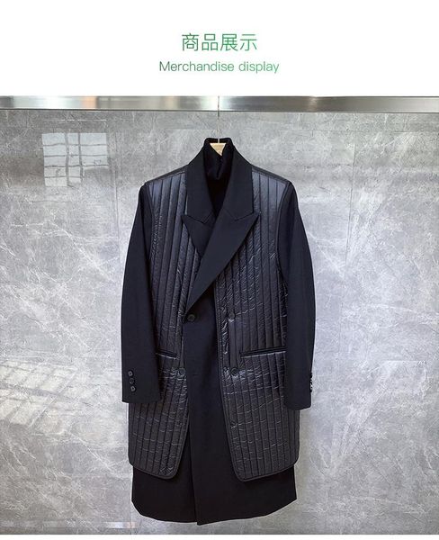 

men's wool & blends rk1363 fashion coats jackets 2021 runway luxury european design party style clothing, Black