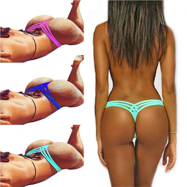 

brazilian bikini 6-color cheeky background swimsuit women's shorts thong underpants