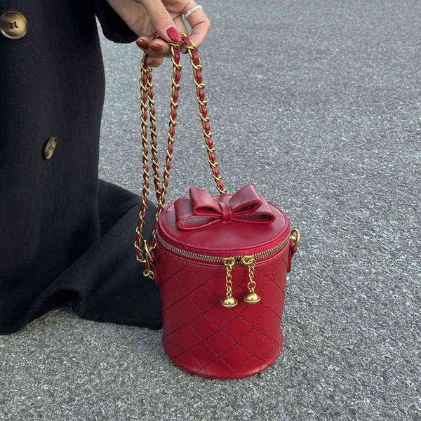 

women handbags barrel-shaped pu shoulder bags single chain small phone bag for