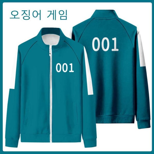 

gym clothing squid game merch hoodie 456 sweatshirt 067 jacket cotton fleece cloth casual streetwear pullovers suit, White;black