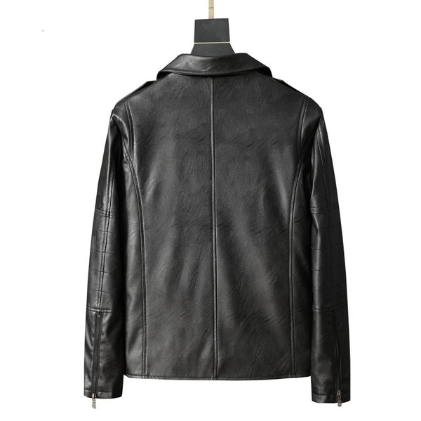 

men's jackets europe -america leaning towards zip leather jackets from the fake men autumn lapel motorcycle b7sw, Black;brown
