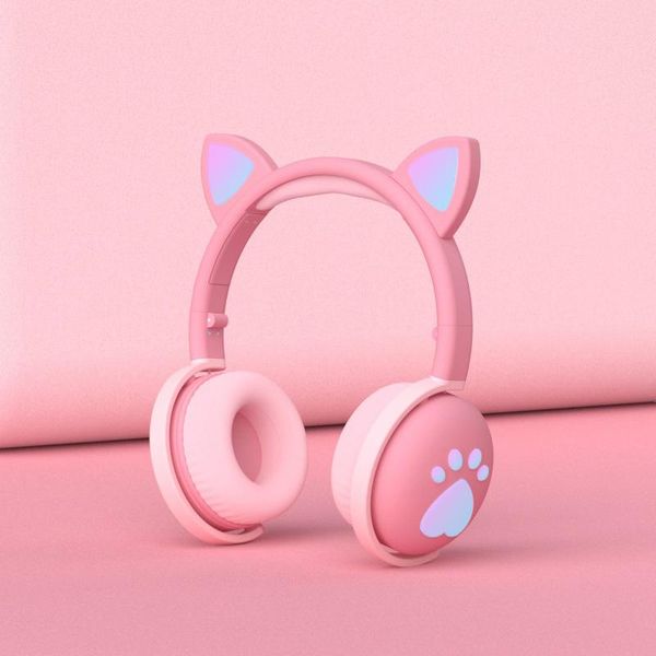 

cat claw style, head-mounted luminous color and microphone voice call auricle bluetooth headset gamerwireless headphones bk1 & earphones