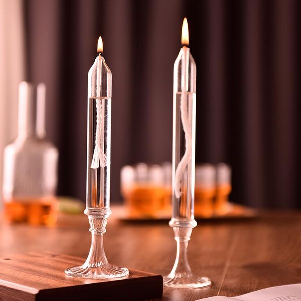 

candle holders minimalist glass holder crystals cylinder wedding decoration table centerpieces nordic style oil lamp bougeoir decor 5