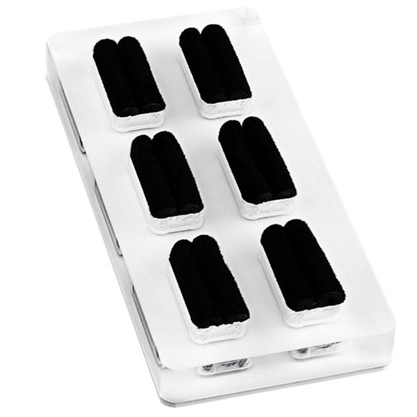 

jewelry pouches, bags acrylic display stand 6-digit ring holder creative props, Pink;blue