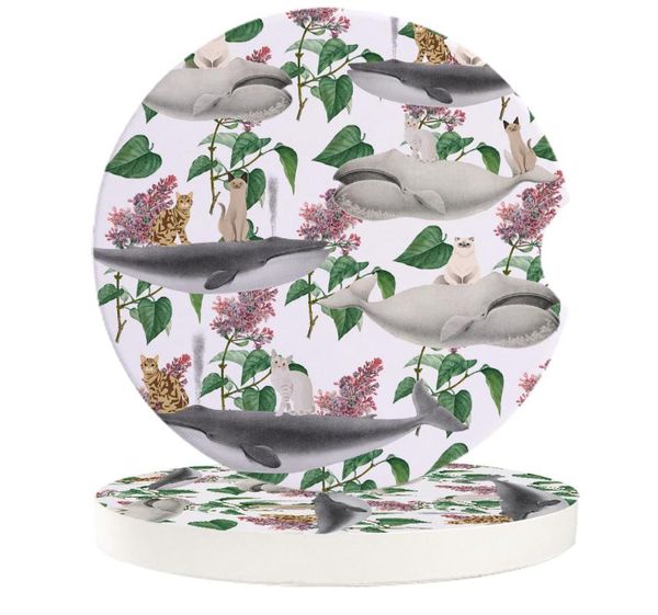 

table runner car cup mat ceramics mug set funny flower whale cat animal fresh plant teacup pad for home decor accessories
