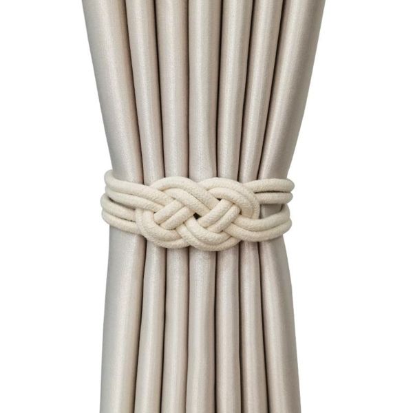 

other home decor 2 pcs 2021 48cm cotton rope knot magnet curtain buckle for office nordic style drawstring